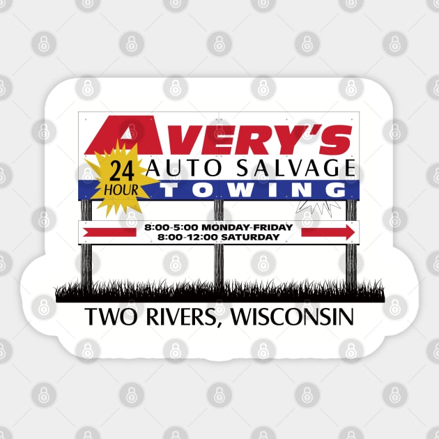 Steven Avery Auto Salvage - Making a Murderer Sticker by nicklower